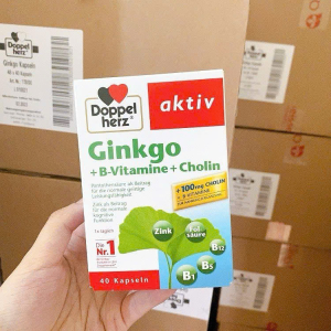 Viên uống bổ não Doppelherz Ginkgo + B-Vitamine + Cholin, 40 viên